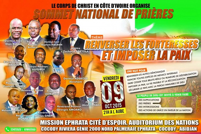 Sommet De Prieres Pour La Paix En Cote D Ivoire Ichretien Com