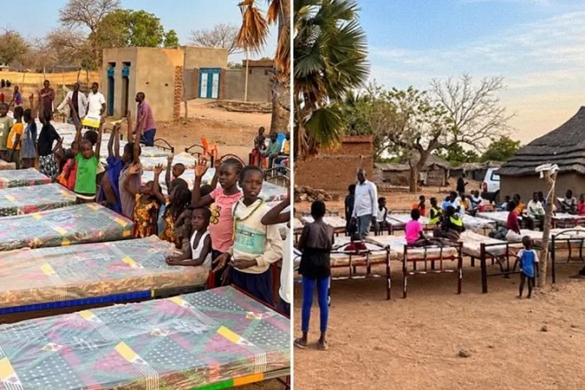 Pour la première fois, des enfants dorment dans un vrai lit grâce à un don humanitaire